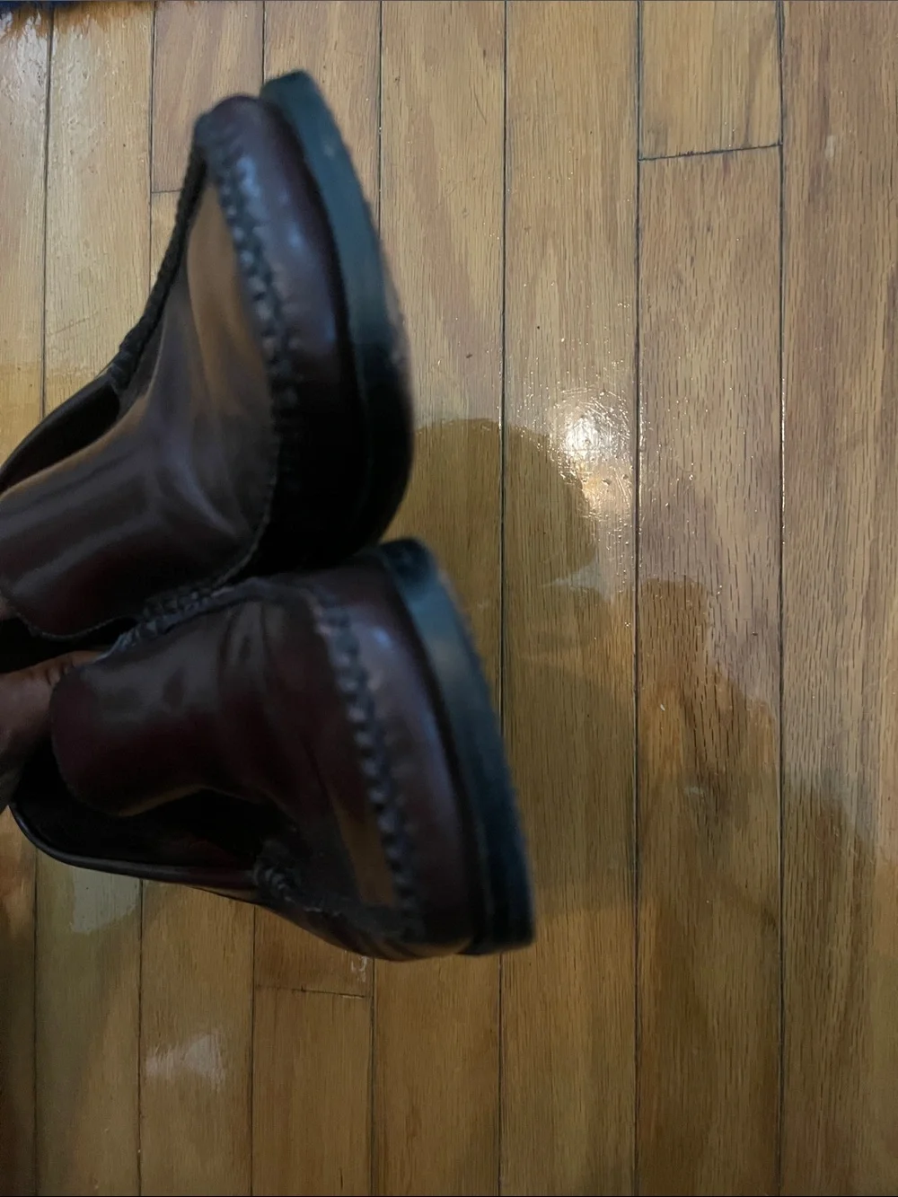 Evolucion Men’s Burgundy Leather Slip-On Loafers — Classic Dress Loafers